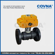 PVC flange electric valve with 12v 24v 220v 380v electric actuator